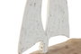 DKD Home Decor Decoración Barco de Mango Blanco y Natural 36x6,5x33,5 cm (Pack de 2)