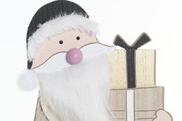 DKD Home Decor Figura Navidad Moderna Negro Blanco 5 x 31 x 18.5 cm (6 Unidades)