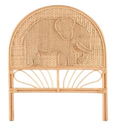 DKD Home Decor Cabecero Cama Ratán Balines Natural 153 x 149 cm