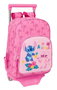 Safta Mochila con Carro 185+Carro 705 Stitch "Chill" Set de Bolso Infantil 26x34x11 cm
