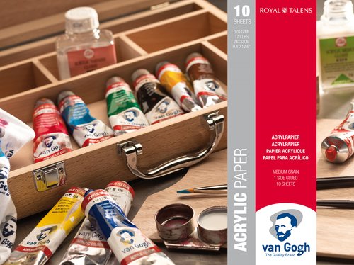 Van Gogh Bloc de papel para acrílico 10 hojas 370 g/m² 24 x 32 cm