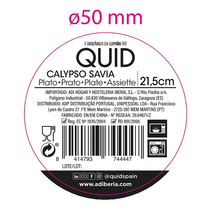 Plato Hondo Cerámico Calypso Quid 21,5 cm