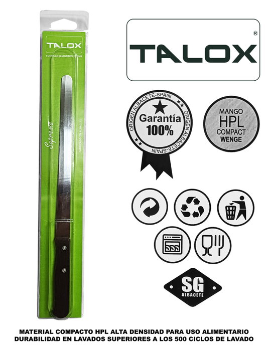 TALOX Cuchillo Jamonero 23 cm M/HPL Wenge 20112-23 LE TALOX Cuchillo Jamonero 23 cm M/HPL Wenge 20112-23 LE