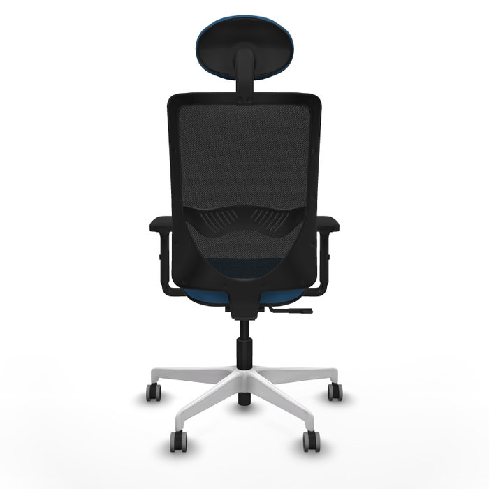 PIQUERAS Y CRESPO Silla de oficina Zulema con mecanismo Sincro, Azul claro y Negro