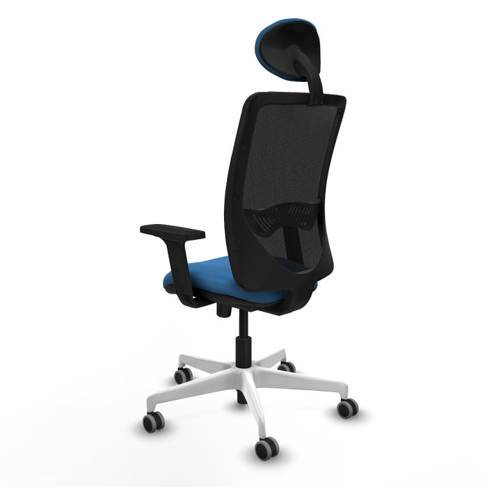PIQUERAS Y CRESPO Silla de oficina Zulema con mecanismo Sincro, Azul claro y Negro