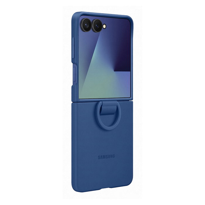 Samsung Ring Case Funda Silicona Azul para Galaxy Flip7