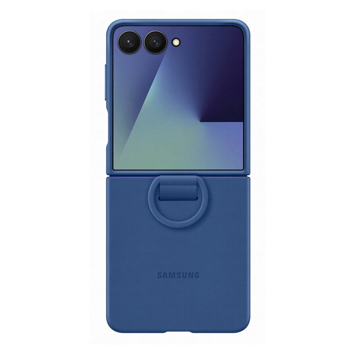 Samsung Ring Case Funda Silicona Azul para Galaxy Flip7