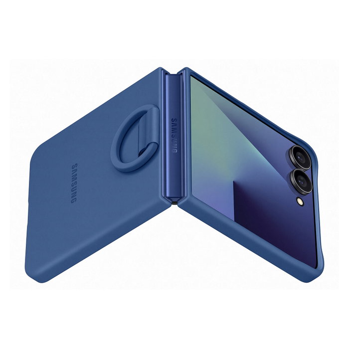 SAMSUNG Ring Case (Silicone) para Galaxy Z Flip7, Color Marina SAMSUNG Ring Case (Silicone) para Galaxy Z Flip7, Color Marina