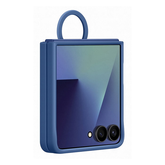 Samsung Ring Case Funda Silicona Azul para Galaxy Flip7