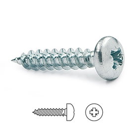 UCAFIX Tornillo Rosca Madera Cabeza Redonda Pozidriv 15mm x 4.5mm