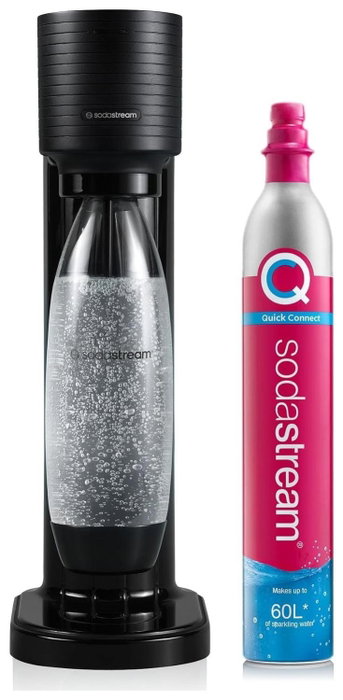 SodaStream Gaia Negro con botella de 1 L