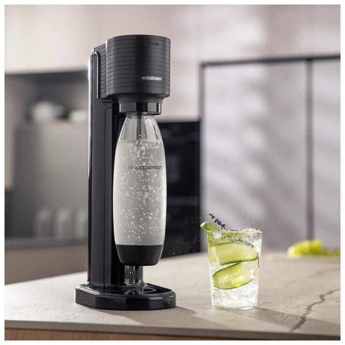 SodaStream Gaia Negro con botella de 1 L