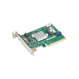 Super Micro Computer B.V. AOC-SLG4-2E4T-O Controladora HBA NVMe 2 Puertos PCIe M.2 96 mm x 68 mm para Supermicro