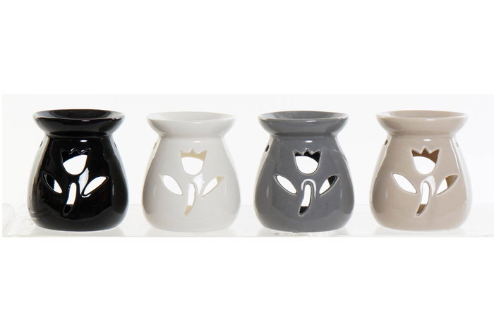 DKD Home Decor Quemador de Porcelana para Aceite 8x8x9,5 cm Surtido de 4 DKD Home Decor Quemador de Porcelana para Aceite 8x8x9,5 cm Surtido de 4