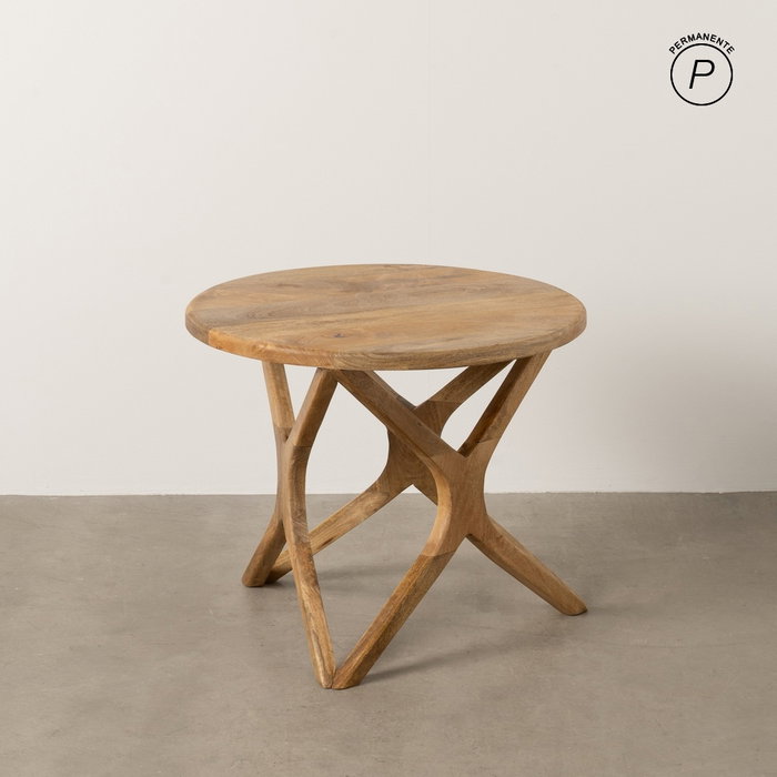 Mesita Miel Madera de Mango Decoración 60 X 60 X 50 cm