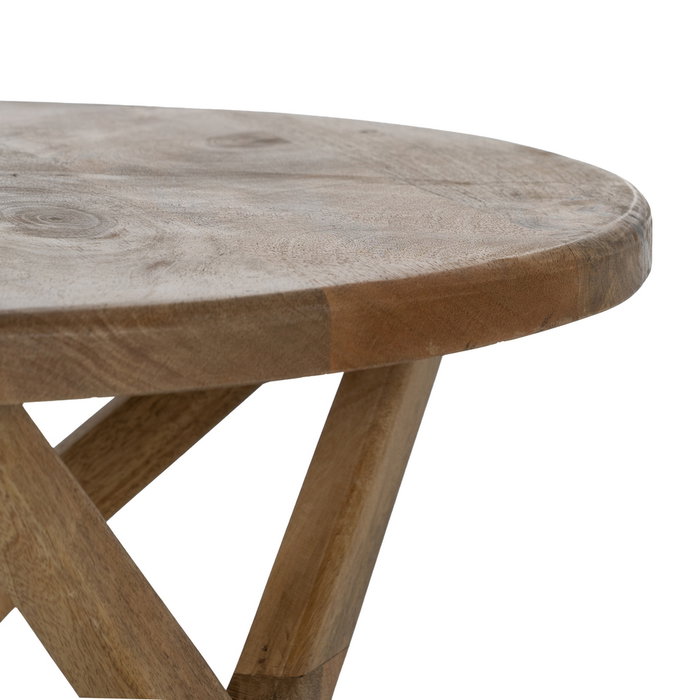 Mesita Miel Madera de Mango Decoración 60 X 60 X 50 cm