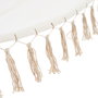 Outfit Hamaca de Polialgodón Blanca con Flecos 200x80 cm y Barra de Madera