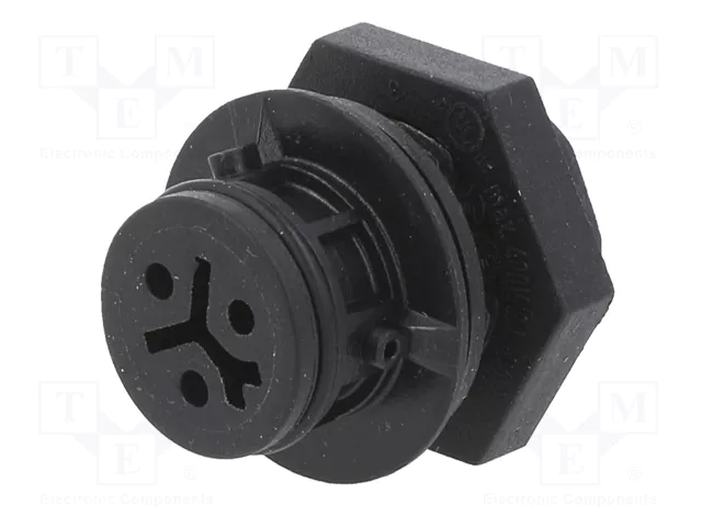 WIELAND Conector Industrial Redondo RST Hembra 3 Pines Negro