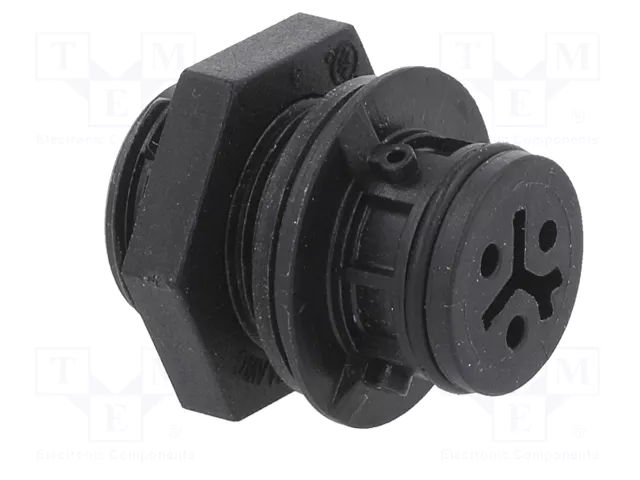 WIELAND Conector Industrial Redondo RST Hembra 3 Pines Negro