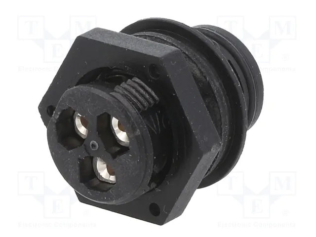 WIELAND Conector Industrial Redondo RST Hembra 3 Pines Negro