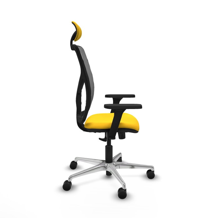 PIQUERAS Y CRESPO Silla de oficina Motilla con Mecanismo Sincro Amarillo y Gris
