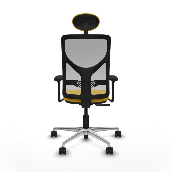 PIQUERAS Y CRESPO Silla de oficina Motilla con Mecanismo Sincro Amarillo y Gris