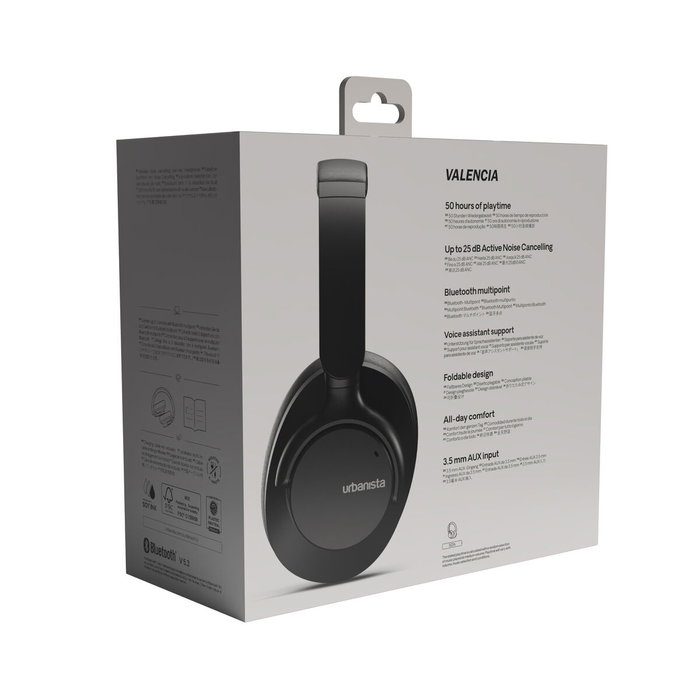 Auriculares de Diadema Urbanista Valencia Negro Midnight black