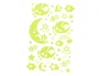 Imaginovo Pegatinas Luminosas Luna con Relieve 250x145 mm