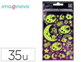 Imaginovo Pegatinas Luminosas Luna con Relieve 250x145 mm