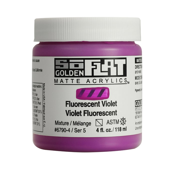 Golden SoFlat Colores Acrílicos Violeta Fluorescente 118 ml Golden SoFlat Colores Acrílicos Violeta Fluorescente 118 ml