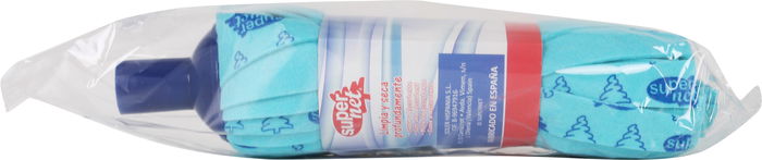 Supernet Fregona Azul Estampada, 28 x 9 x 9 cm (24 Unidades)