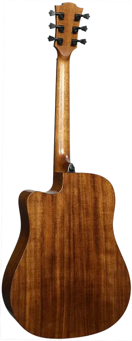 LAG Guitarra Acústica Electroacústica Dreadnought A/E Cutaway Edición Limitada Red Burst