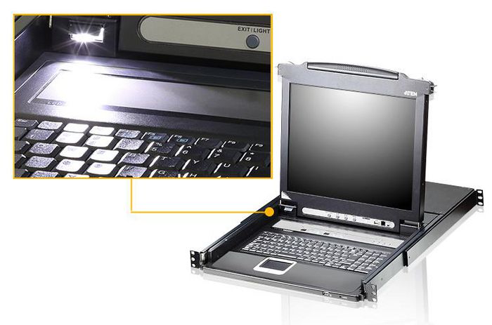 Aten CL5708N Interruptor KVM Montaje en rack Negro