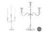 GIFTDECOR Candelabro de 3 velas Plateado 28cm