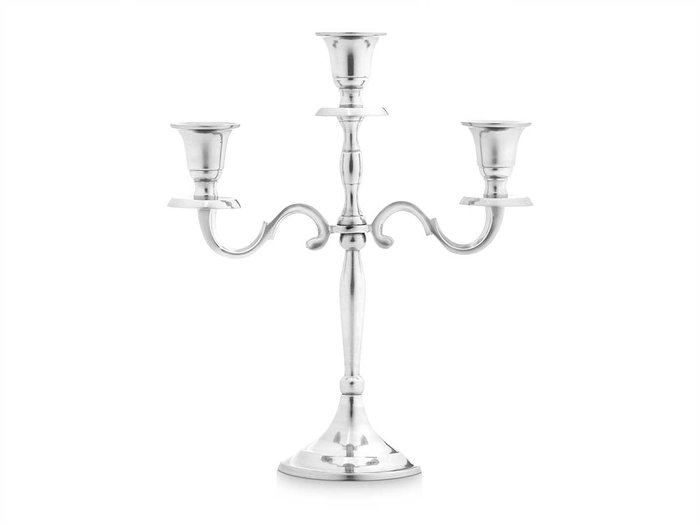 GIFTDECOR Candelabro de 3 velas Plateado 28cm GIFTDECOR Candelabro de 3 velas Plateado 28cm