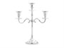 GIFTDECOR Candelabro de 3 velas Plateado 28cm
