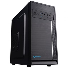 Hiditec Q5 PRO Caja Mini Torre con Fuente 500W, USB 3.1 Type-C y Lector de Tarjetas SD/TF, Compatible Micro ATX/ITX, Color Negro