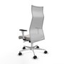 PIQUERAS Y CRESPO Sillón Albacete Blanco con Mecanismo Sincro y Base de Aluminio