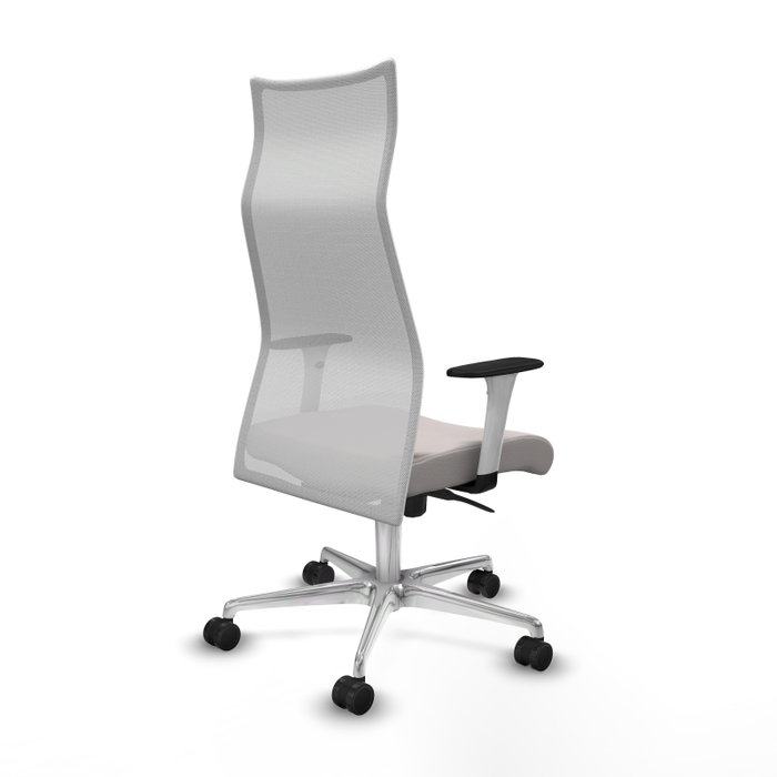 PIQUERAS Y CRESPO Sillón Albacete Blanco con Mecanismo Sincro y Base de Aluminio