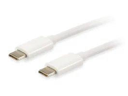 Equip Cable USB-C a USB-C Macho a Macho 128351 USB 3.2 Gen 2 (10 Gbps) 1m, 60W Power Delivery PD, Blanco