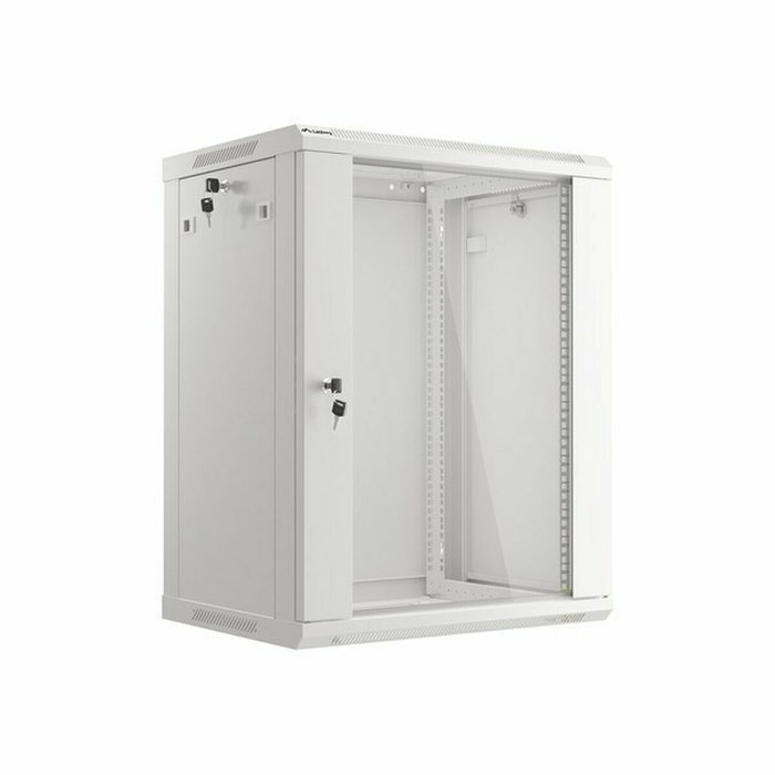 LANBERG Armario Rack Mural 19 Pulgadas 15U 600x450 Gris Puerta Cristal