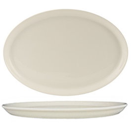 Summa Fuente Oval para Vajilla, Modelo Valet, 38x27 cm, Vitro Porcelana en Color Marfil