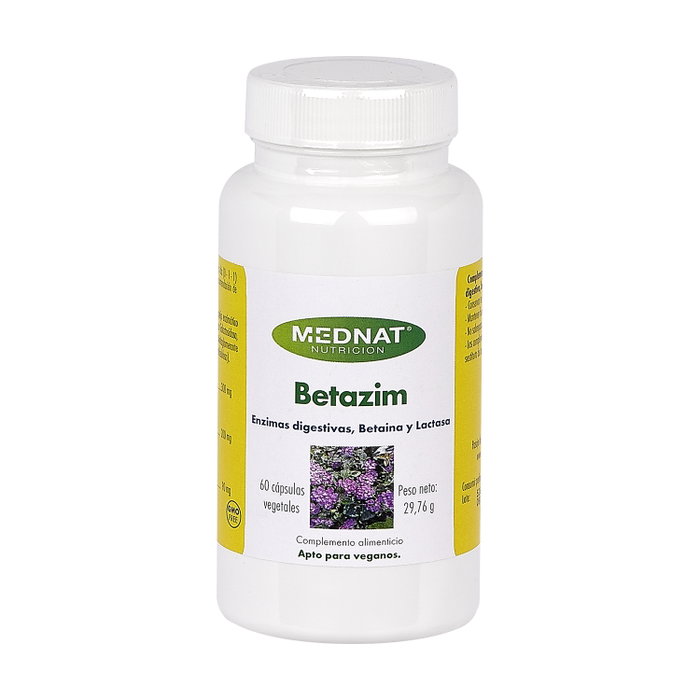 Mednat Betazim 60 Cápsulas – Betaina, Enzimas Digestivas y Lactasa Mednat Betazim 60 Cápsulas – Betaina, Enzimas Digestivas y Lactasa