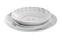 DKD Home Decor Set de Vajilla Pixel Love 18 Piezas Rosa y Blanco