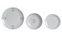 DKD Home Decor Set de Vajilla Pixel Love 18 Piezas Rosa y Blanco