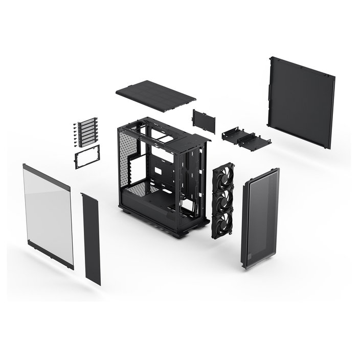 Fractal Design Epoch Midi Tower Gaming PC Case Negro Vidrio Templado TG Light Tint, ATX, micro-ATX, Mini-ITX