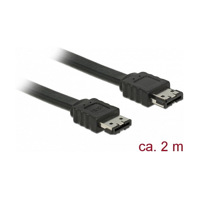 DeLOCK Cable eSATA 3 Gb/s Buchse > eSATA Buchse 2 m negro