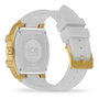Ice Reloj 023897 con caja dorada y correa blanca