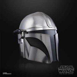 Hasbro Star Wars Black Series Casco Electrónico Réplica 1:1 The Mandalorian Din Djarin con Luz Visor Ajustable - Efectos de Luz
