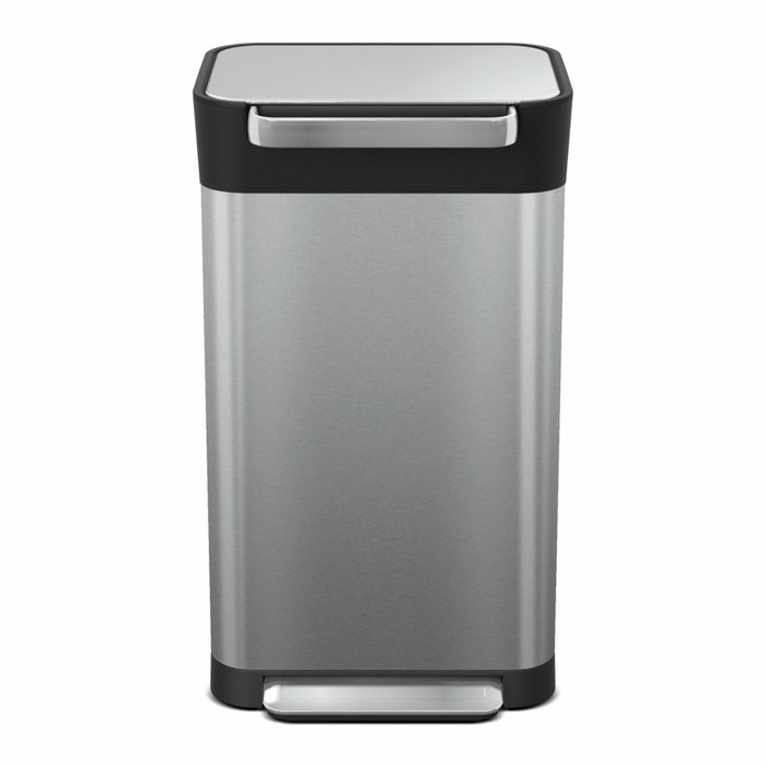 Joseph Joseph Titan Cubo de basura de acero inoxidable con compactador de 30 L
